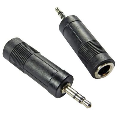 keepdrum ADA074 Adapter 6,35mm Klinken zu 3,5mm Klinkestecker 2 Stück