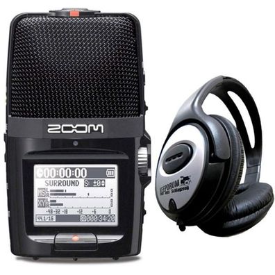 Zoom H2n Handy Recorder mit Kopfhörer