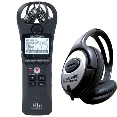 Zoom H1n Handy Recorder mit Kopfhörer