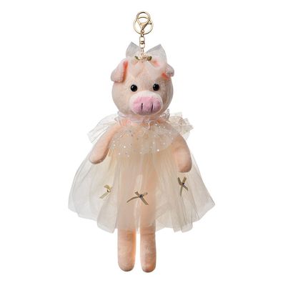 Clayre & Eef Schlusselanhänger Schwein 30 cm Rosa Synthetisch