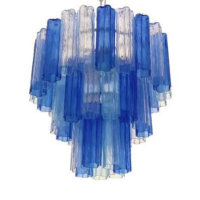 Contemporary Tricolor “Tronchi” Chandelier in Venini Style by SimoEng