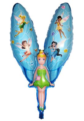 Folienballon Blau TinkerBell Tinker Bell Fee Heliumballon Lüftballon Kindergeburtstag