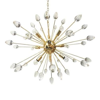 Contemporary Clear “Dew” Murano Glass Sputnik Chandelier by SimoEng