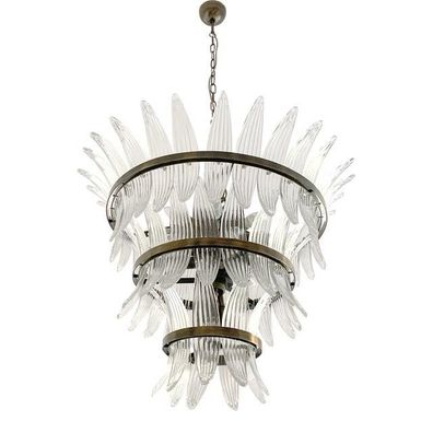 Italian Contemporary Murano Glass Sputnik Palmette Chandelierby SimoEng