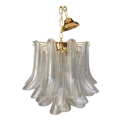 Murano Glass "Sella" Chandelier With Gold 24k Metal Frame by SimoEng