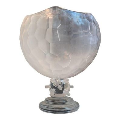 Italian Sand Crystal Handmade Cut Vase by SimoEng