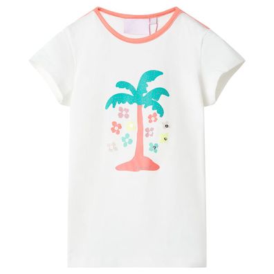 Kinder-T-Shirt Ecru 140