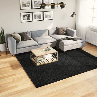 vidaXL Shaggy-Teppich Pamplona Hochflor Modern Schwarz 240x240 cm