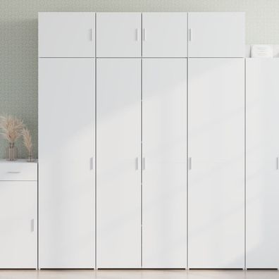 vidaXL Highboard Weiß 80x42,5x185 cm Holzwerkstoff