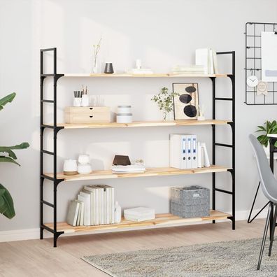 vidaXL Schweberegale 2 Stk. 140x30x2 cm Massivholz Akazie Unbehandelt