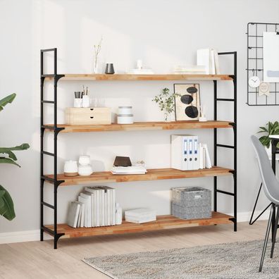 vidaXL Schweberegale 2 Stk. 120x30x4 cm Massivholz Akazie Ölbehandelt