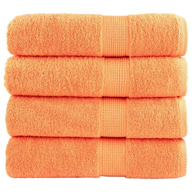 vidaXL Premium-Duschtücher SOLUND 4 Stk. Orange 70x140 cm 600 g/m²