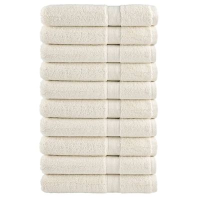 vidaXL Premium-Handtücher SOLUND 10 Stk. Cremeweiß 100x200 cm 600 g/m²