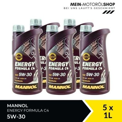 Mannol Energy Formula C4 5W-30 5x1 Liter