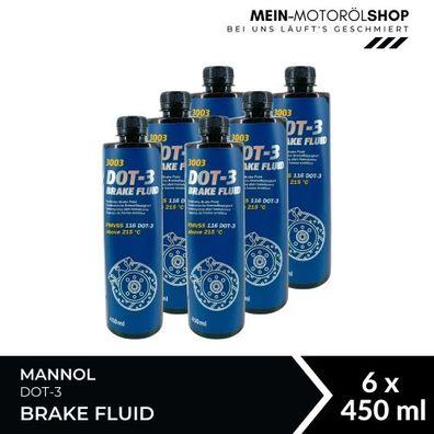 Mannol Brake Fluid DOT-3 6x450 ML