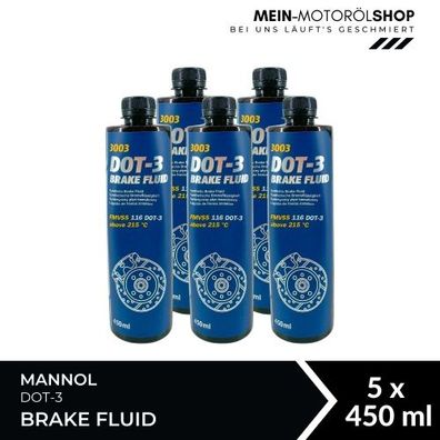 Mannol Brake Fluid DOT-3 5x450 ML