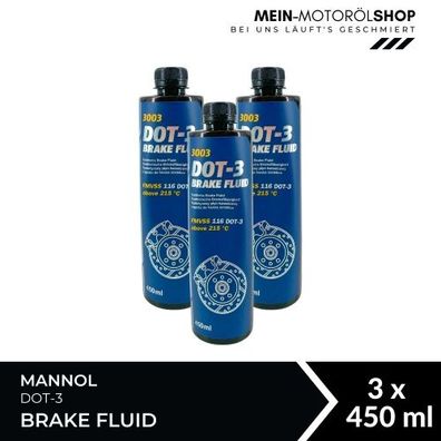 Mannol Brake Fluid DOT-3 3x450 ML