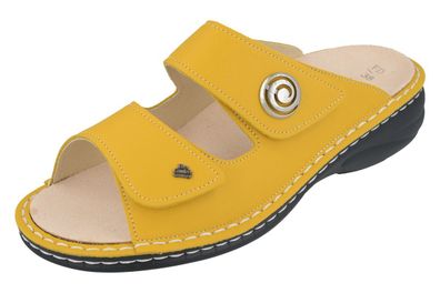 FINN Comfort Colina Damen Pantolette gelb yellow Pala Glattleder