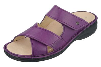 FINN Comfort Melrose Damen Pantolette lila grape Nube Glattleder