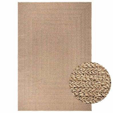 vidaXL Teppich ZIZUR 200x290 cm Jute-Optik Indoor und Outdoor