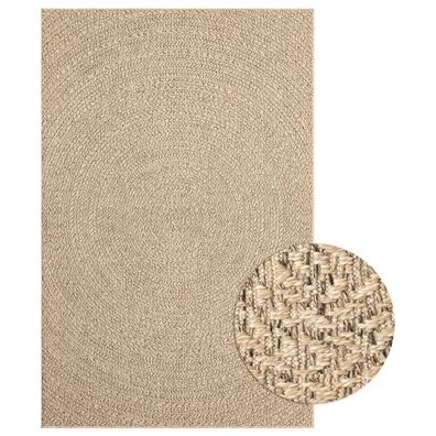 vidaXL Teppich ZIZUR 160x230 cm Jute-Optik Indoor und Outdoor