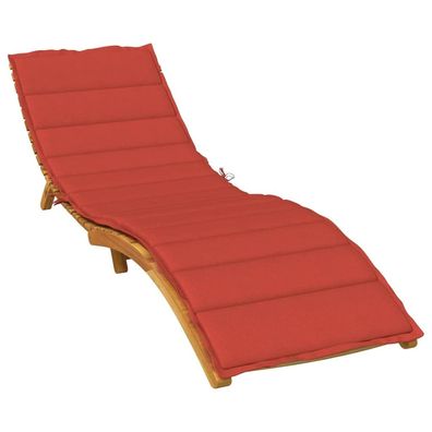 vidaXL Sonnenliegen-Auflage Melange Rot 200x70x4 cm Stoff