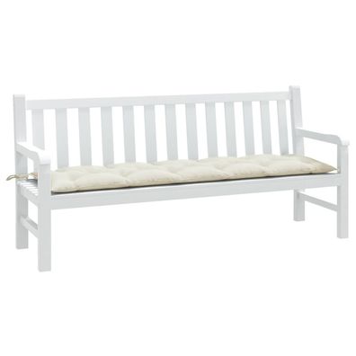 vidaXL Gartenbank-Auflage Melange Creme 180x50x7 cm Stoff