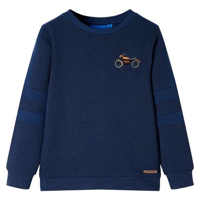 Kinder-Sweatshirt Marineblau Melange 92