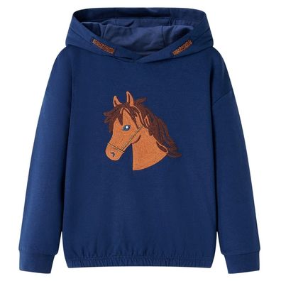 Kinder-Kapuzenpullover Marineblau 92