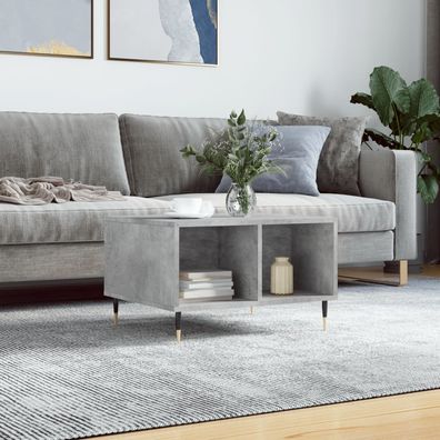 vidaXL Couchtisch Betongrau 60x50x36,5 cm Holzwerkstoff