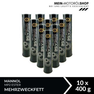 Mannol Universal Multipurpose Grease MP2 Ester Mehrzweckfett Lithium 10x400 Gramm