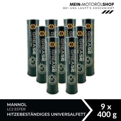 Mannol High Temperature Grease LC2 Ester hitzebeständiges Universalfett Lithium 9x400