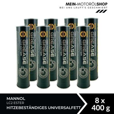 Mannol High Temperature Grease LC2 Ester hitzebeständiges Universalfett Lithium 8x400