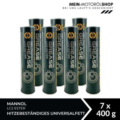 Mannol High Temperature Grease LC2 Ester hitzebeständiges Universalfett Lithium 7x400