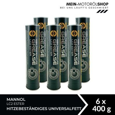 Mannol High Temperature Grease LC2 Ester hitzebeständiges Universalfett Lithium 6x400