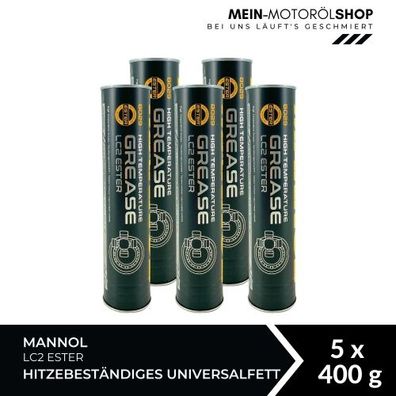 Mannol High Temperature Grease LC2 Ester hitzebeständiges Universalfett Lithium 5x400