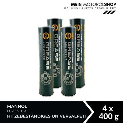 Mannol High Temperature Grease LC2 Ester hitzebeständiges Universalfett Lithium 4x400