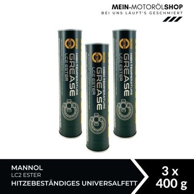 Mannol High Temperature Grease LC2 Ester hitzebeständiges Universalfett Lithium 3x400