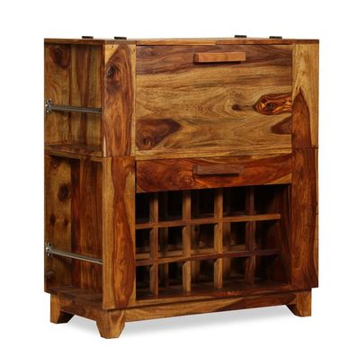 vidaXL Barschrank Massivholz 85x40x95 cm