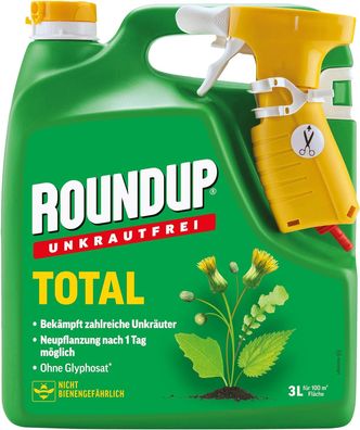 Roundup Unkrautfrei TOTAL, 3 L Sprühflasche