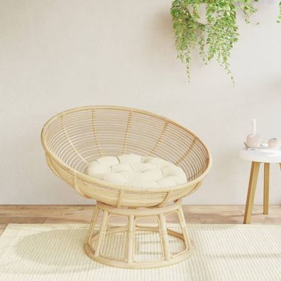 vidaXL Kissen Rund Creme Ø 60 x11 cm Oxford-Gewebe