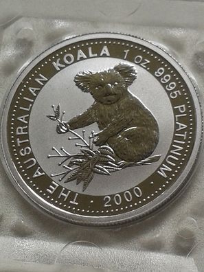 100$ 2000 Australien Koala 1 Unze Platin 9995er 100 Dollars 2000 Platin