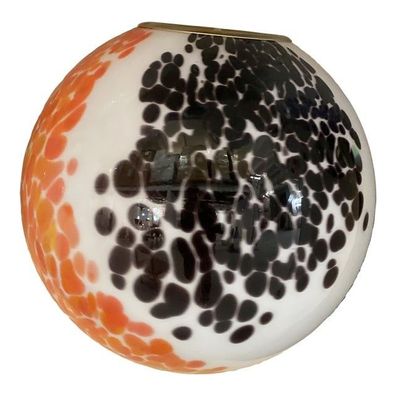 Contemporary Amber and Black Murrine Sphere in Murano Glass by SimoEng