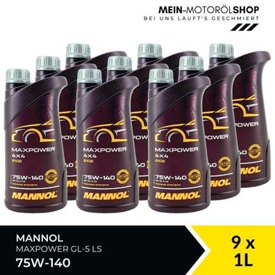 Mannol Maxpower 4x4 75W-140 GL-5 LS 9x1 Liter