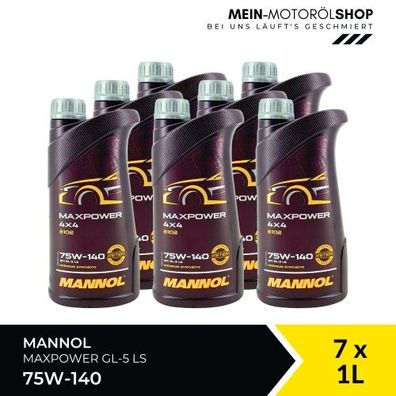 Mannol Maxpower 4x4 75W-140 GL-5 LS 7x1 Liter