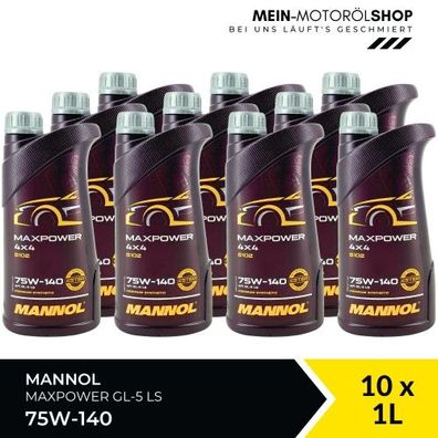 Mannol Maxpower 4x4 75W-140 GL-5 LS 10x1 Liter