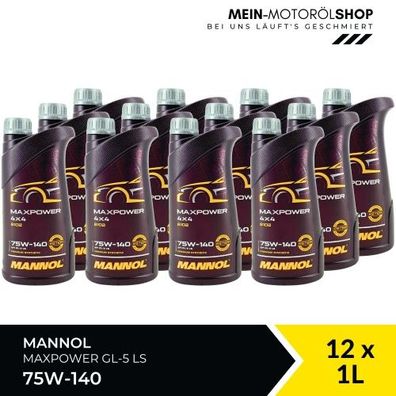 Mannol Maxpower 4x4 75W-140 GL-5 LS 12x1 Liter