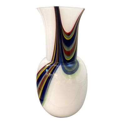 Contemporary Murrine Murano Glass With Multicolored Vase Venini Style by SimoEng