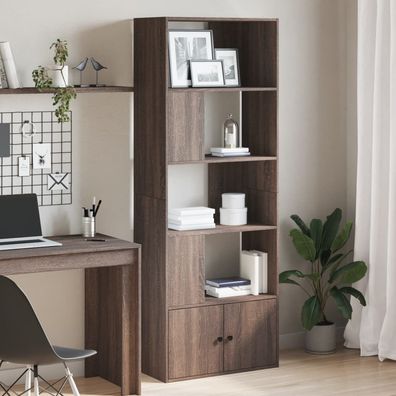 vidaXL Bücherregal Braun Eichen-Optik 70x36x189 cm Holzwerkstoff