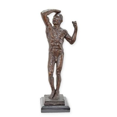 Bronzen beeld van Adam hoogte 39 cm